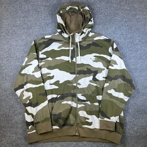 Nike Hoodie Mens 4XL TALL Green White Camo Full Zip Fleece Sportswear BV3622